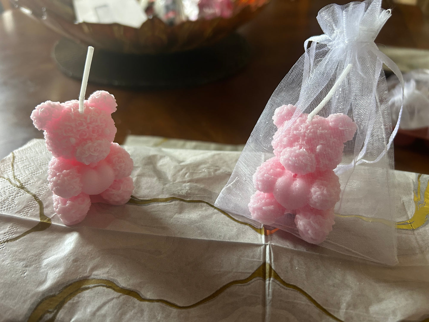 Teddy bear candles